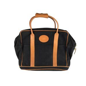 Crump‎ Unisex Adults Navy Blue Brown Inner Pocket Satchel Top Handle Bag Size L